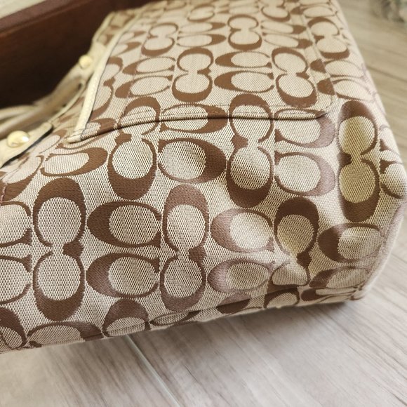 Vintage Coach Bleeker Floral Applique Satchel Handbag Purse - Picture 9 of 12